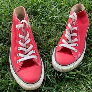Red high top converse